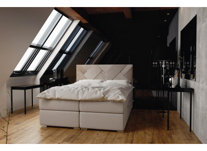 Boxspring-sänky hotellidoubles Luxuspatjat Kankaallinen sängynlaatikko toiminnot 140x200cm