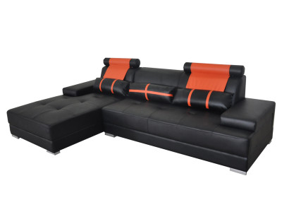 Design Nahka Päällyste XXL Istuin Huone Oloh Sofa Nukkua Designer Kulmasohva