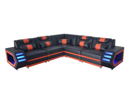 Muotoilu Nahka Tyyny Istuma Kulma Soiva Tyyny Kulma Maisema Olohuone Soiva USB LED