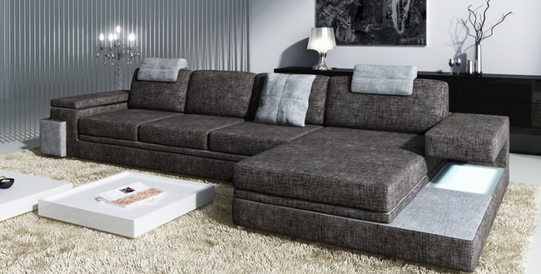 Design Ledersofa Soppa USB-tyyny Asuinalue Kulmasohva Tekstiili Tachau