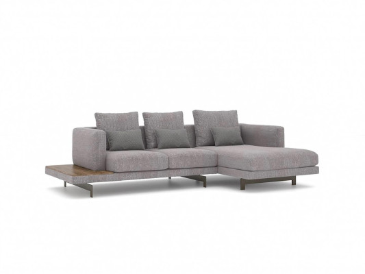 Olohuonekalustus Kulmasohva L-muotoinen Harmaa Sofa Designer Verhoilumöbelit