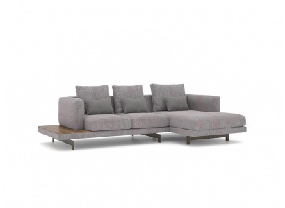 Olohuonekalustus Kulmasohva L-muotoinen Harmaa Sofa Designer Verhoilumöbelit
