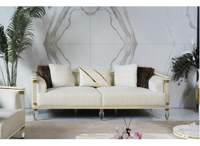 Sohva 3-paikkainen Design-sohvat Pehmustetut sohvat Lepää istu Möbel Modern Relax