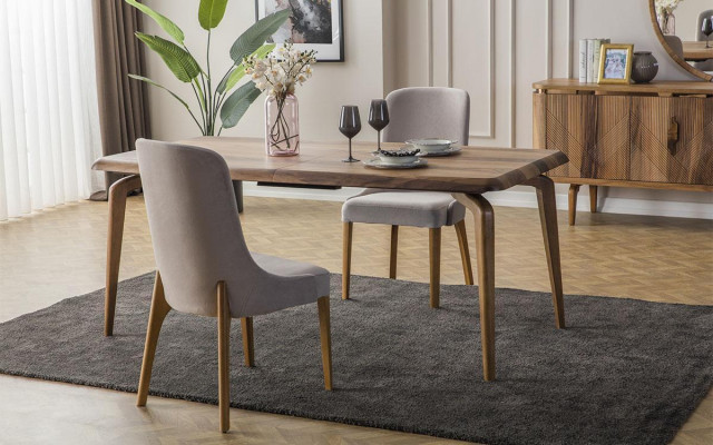 Ruokailuryhmä 7 osaa. Ruokapöytä + 6 tuolia Designer puutuoli garnituuri Huonekalut Uusi