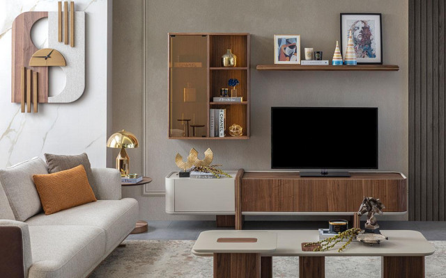 Wohnwand Design olohuonekaluste Seinäkaappi Uusi Seinä hylly