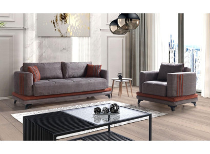Sofagarnituuri 3+1-paikkainen Tekstiili Puu-sofa 3-paikkainen Moderni Nojatuoli Kokonaisvaltainen Sarja Uusi EU