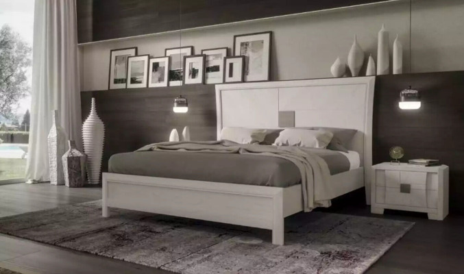 Bett 2x yöpöytää 3-osainen makuuhuonekokonaisuus design moderni luksus huonekalut