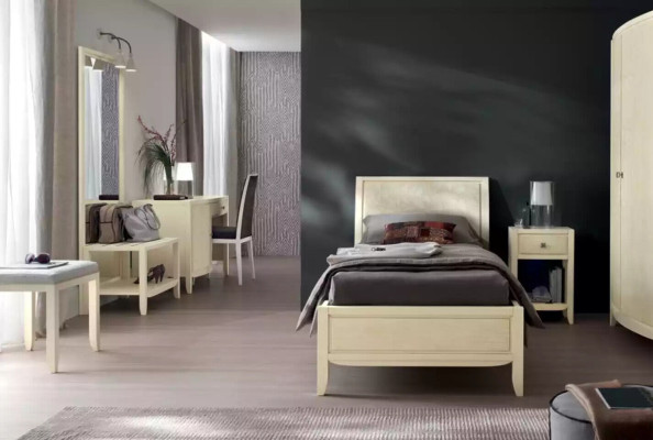 Luxus täydellinen makuuhuonekokonaisuus beige työpöytä sänky yöpöytä uusi