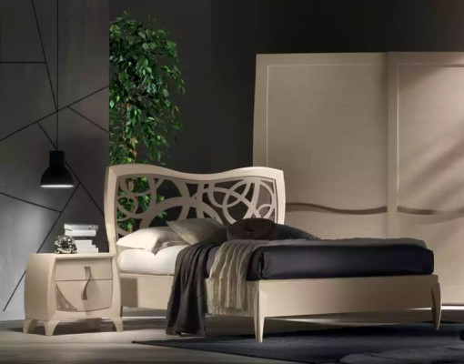 Bett 2x yöpöytää 3-osainen makuuhuoneen design-luksus makuuhuonekaluste