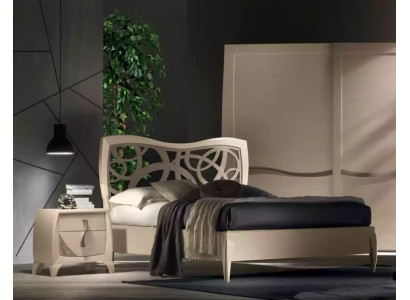 Bett 2x yöpöytää 3-osainen makuuhuoneen design-luksus makuuhuonekaluste