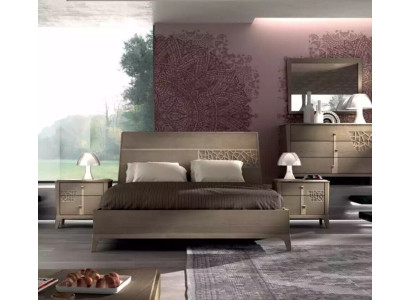 Bett makuuhuoneen sarja Designer-luksus Kompletti 2x yöpöytää 3 osainen