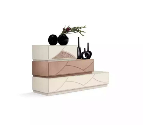 Italiaalainen huonekaludesign, moderni lipasto, beige, luksus puuhuonekalut, uutuus