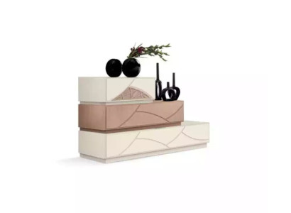 Italiaalainen huonekaludesign, moderni lipasto, beige, luksus puuhuonekalut, uutuus