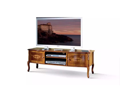 Klassischer Brauner TV-Schrank Wohnzimmer Lowboard Luxus Ständer Design