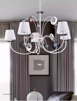 Ylellinen 4x lamppuun kattokruunu Art déco -tyylinen valkoinen uusi kattovalaisin