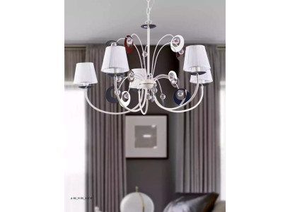 Ylellinen 4x lamppuun kattokruunu Art déco -tyylinen valkoinen uusi kattovalaisin