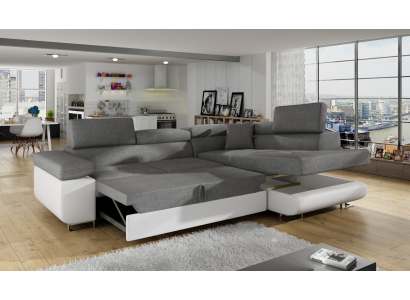 Klassinen design kulmasohva sohvatyynytekstiili sohva vuodeksi muutettava sohva