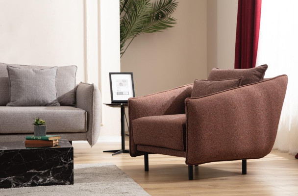 Kangasohva Soffa Olohuoneen sohvaryhmä Kulma Design Moderni sohva Kulmasohva L-muotoinen Harmaa