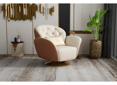 Sessel Einsitzer Relax 360° Dreh Stuhl Polster Ledersessel Sofa Club    Istuin Yksittäinen Rentouttava 360° Kääntyvä Tuoli Pehmuste Nahkaistuin Soffa Klubi