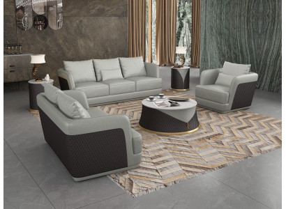 Sohva 3-paikkainen Kolmipaikkainen Design-sohva Nahkasohva Moderni sohva Sohva