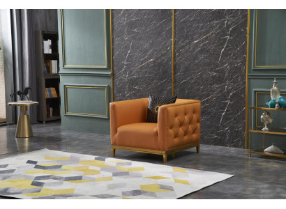 Sessel Design -sofa Istuin Nahka Lepotekstiili Dekoroitu Klubistuva Ylelliset Korvat