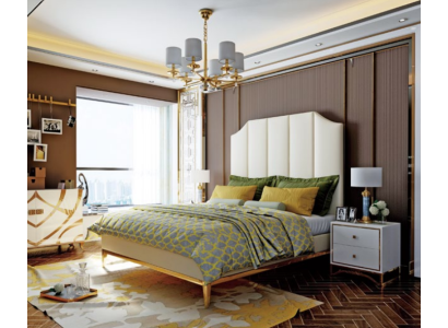 Bett Pehmuste Dekorointi Design Luksus Kaksois Hotellivuode Nukkumis Huone Nahka