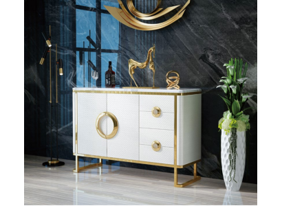 Ylellinen Design Komero Sivupöytä Italialaiset Komerot Matala Lipasto Nahka