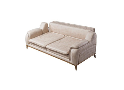 Sohva Beige 3 Istuttava Olohuone Klassinen Design Chesterfield Tyylikäs Tyyli Uusi