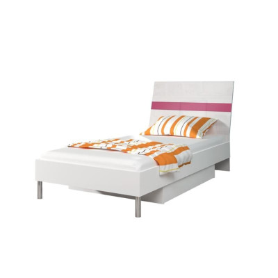 Betten Rosa Puu Design Yksittäissänky Kiiltävä Yksilö Lastenhuoneen sänky Tyttö
