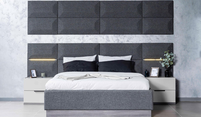 Bett 2x yöpöytää 3-osainen makuuhuonekalusto design huonekalut moderni luksus uusi