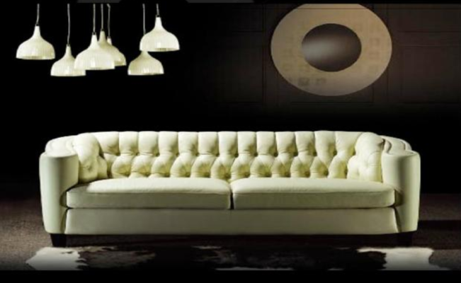 Ylellinen Chesterfield -sohva 4 istuva synteettinen nahka sohva valkoinen sohva moderni
