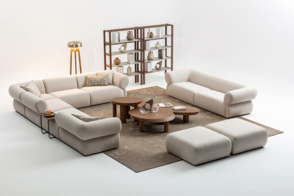 Yksittäinen sessel luxus 1-istuin pehmustettu istuin design harmaa istuin kangas uusi