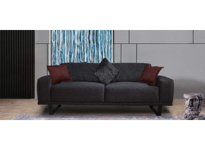 Designsofa 3 - Olohuoneen luxusmusta huonekalu sohva