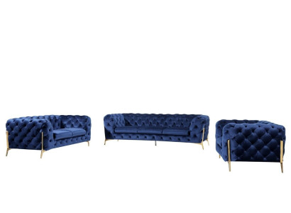 Luxus Korkealaatuinen Sofa Istuin 3+2+1 Sarja Koriste Chesterfield