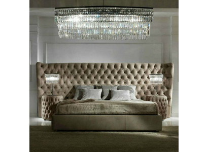 Bett Polster Luxus Kaksoissängyt Makuuhuone Tekstiili Chesterfield Kuningaskoko