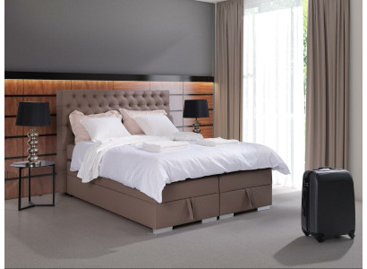 Kokonainen boxspring-sänky patjapäällinen hotelli kaksoissänky Chesterfield uusi