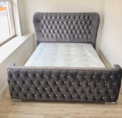 Chesterfield Hotellin Kaksoisnahka Sänky Makuuhuone Tyyny Luksussängyt 160x200 cm
