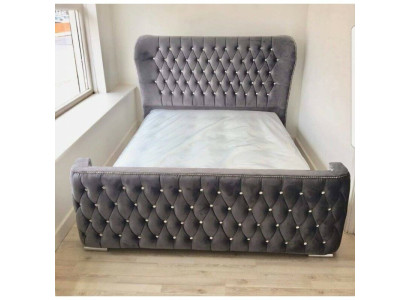 Chesterfield Design Sänky Tekstiili Nahka Sametti Pehmuste Hotellisängyt Makkari