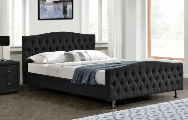 Musta Chesterfield-sänky Design makuuhuone Englantilainen sänky