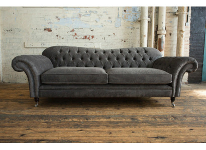 Chesterfield kangasohva sohvakalusto 4-paikkainen kalusto moderni design-sohva