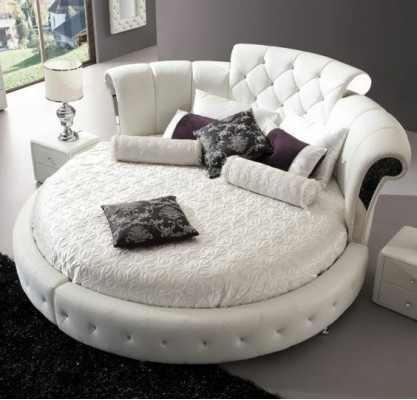 Chesterfield Bett Luxus-sängyt Pyöreä design-hotellin sänky Pyöreä makuuhuone