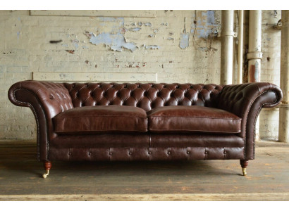 Brauneri luksus Chesterfield 3-paikkainen moderni olohuoneen sohva