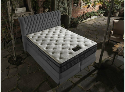 Harmaa Luksus Makuuhuone Chesterfield Sänky Pehmuste Design Luksus Kaksinkertaiset Sängyt