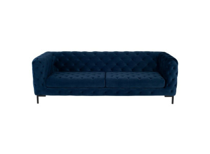 Tyylikäs Sininen Chesterfield 3-Hengen Olohuoneen Luxe Sohva