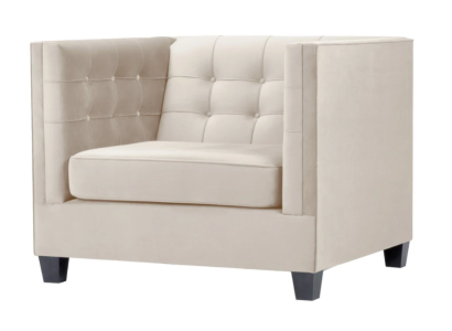 Moderni Chesterfield-kulmasohva valkoisella tekstiilikankaalla, luova loft-huonekalu uusi olohuoneeseen.