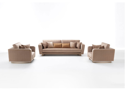 Sohvakalusto 3+1+1 Istuinpaikka Set Design-sohva Päällystetty sohva Klassinen 3-osainen