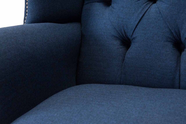 Sessel-mallinen Relax-Design-tekstiilinen lepotuoli Luxus-harmaa verhoiltu istuin Chesterfield