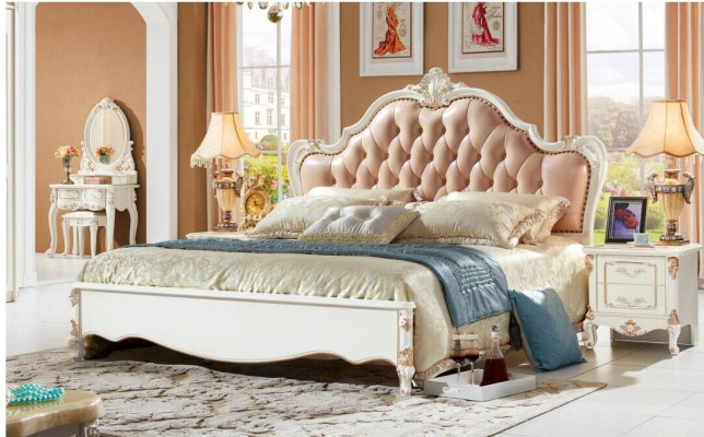 Kuninkaallinen Chesterfield-sänky makuuhuonekalut sängyt 180x200 nahka