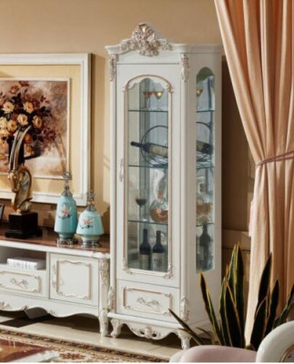 Showcase Wood yhden showcase -lasi kaappi kaappeja Huonekalut Art Decoco White