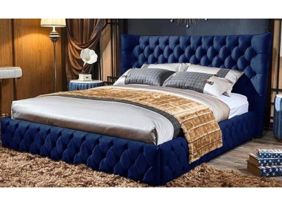 Betten Chesterfield Desi180x200gn Kaksiosavuode Huonekalut Verhoilu Tekstiili Sininen Sänky Uusi